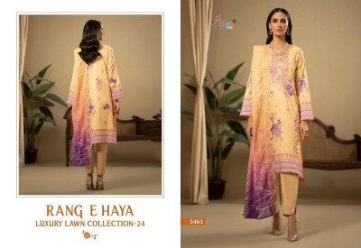 Rung E Haya by lux lawn collection vol 24 designer embroidered pakistani suit catalogue at affordable rate pakistani suit catalogs