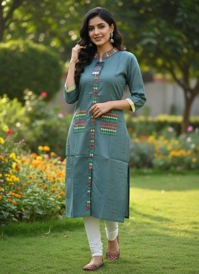 Rung Yashika Vol 8 Cotton Fabric with Computer Embroidery Bulk Wholesale  kurtis catalogs