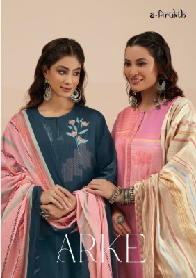 S Nirukth by Sahiba present ARKE cotton satin print with handwork unstitched dress material catalogue at low price S Nirukth By Sahiba