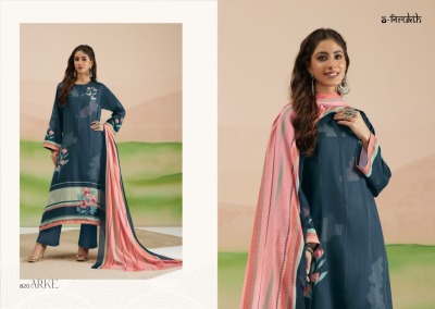 S Nirukth by Sahiba present ARKE cotton satin print with handwork unstitched dress material catalogue at low price salwar kameez catalogs