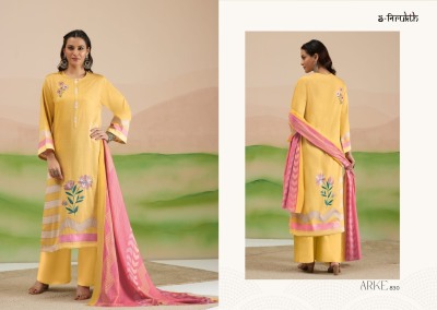 S Nirukth by Sahiba present ARKE cotton satin print with handwork unstitched dress material catalogue at low price salwar kameez catalogs