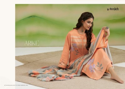 S Nirukth by Sahiba present ARKE cotton satin print with handwork unstitched dress material catalogue at low price salwar kameez catalogs