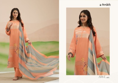 S Nirukth by Sahiba present ARKE cotton satin print with handwork unstitched dress material catalogue at low price salwar kameez catalogs