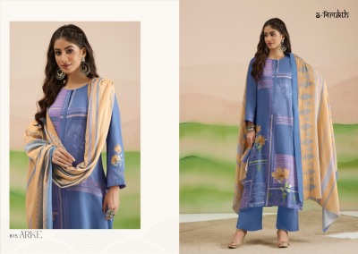 S Nirukth by Sahiba present ARKE cotton satin print with handwork unstitched dress material catalogue at low price salwar kameez catalogs