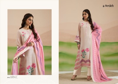 S Nirukth by Sahiba present ARKE cotton satin print with handwork unstitched dress material catalogue at low price salwar kameez catalogs