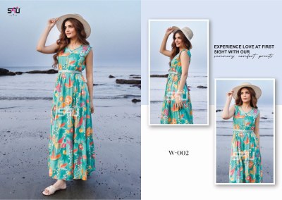 S4U Shivali by Weekend passion W001 to W1005 rayon floral printed gown catalogue at low rate gown catalogs