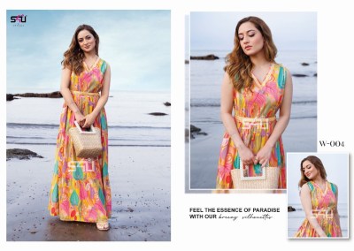 S4U Shivali by Weekend passion W001 to W1005 rayon floral printed gown catalogue at low rate gown catalogs