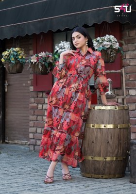 S4U by Hello spring new trendy flower printed long flared kurti catalogue at low rate kurtis catalogs