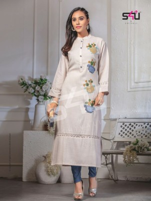 S4U by cotton candy vol 7 reyon embroidered kurti catalogue at low rate kurtis catalogs