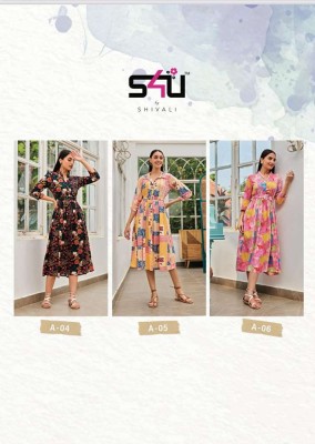 S4u Anokhi vol 9 Rayon printed designer wear wholesale Kurti catalogue   kurtis catalogs