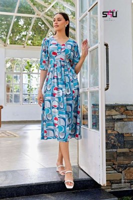 S4u Anokhi vol 9 Rayon printed designer wear wholesale Kurti catalogue   kurtis catalogs