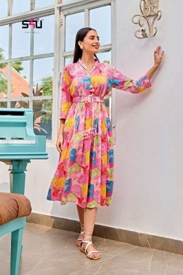 S4u Anokhi vol 9 Rayon printed designer wear wholesale Kurti catalogue   kurtis catalogs