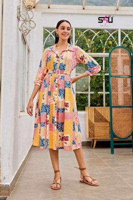 S4u Anokhi vol 9 Rayon printed designer wear wholesale Kurti catalogue   kurtis catalogs