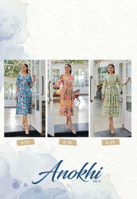 S4u Anokhi vol 9 Rayon printed designer wear wholesale Kurti catalogue   kurtis catalogs