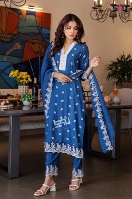 S4u Libas Vol 2 Muslin Kurti Pant Dupatta Set Collection  readymade suit catalogs