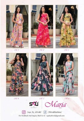 S4u Maria Vol 5 Rayon Printed Designer Long Gown Stylish Kurti wholesaler   gown catalogs