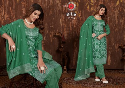 SITA by Triple A pure muslin lakhnavi unstitched salwar suit catalogue at affordable rate salwar kameez catalogs