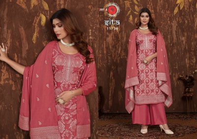 SITA by Triple A pure muslin lakhnavi unstitched salwar suit catalogue at affordable rate salwar kameez catalogs