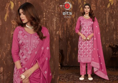 SITA by Triple A pure muslin lakhnavi unstitched salwar suit catalogue at affordable rate salwar kameez catalogs