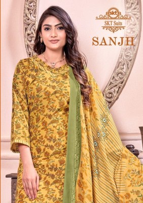 SKT Suit by Sanjh soft cotton digital printed unstitched dress material catalogue at low rate SKT Suits