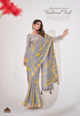 SR by Rajyog Georgette with Fancy Lace Border saree with Banglori saree collection sarees catalogs