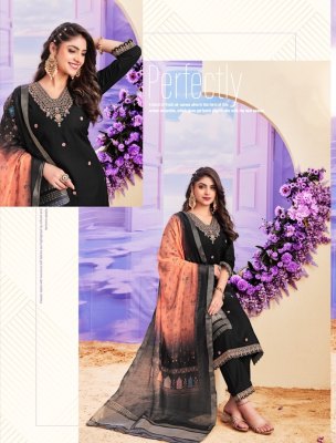 Saanvi by Rangmaya roman neck embroidered kurti pant and dupatta collection readymade suit catalogs