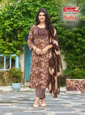 Saba vol 6 by Taniksh Reyon foil printed Kurti pant and dupatta collection readymade suit catalogs