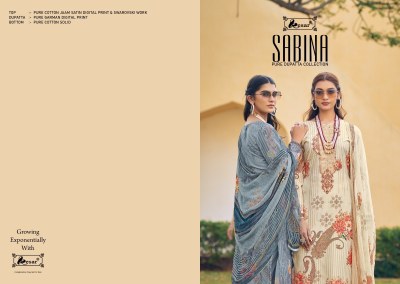 Sabina by Kesar pure cotton unstitched salwar suit catalogue at affordable rate salwar kameez catalogs