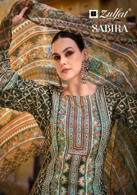 Sabira by Zulfat pure cotton exclusive designer unstitched dress material catalogue Zulfat 