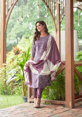 Sabri vol 3 by Mystic 9 premium Reyon foil printed Kurti pant and Dupatta catalogue at affordable rate  readymade suit catalogs