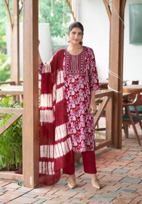 Sabri vol 3 by Mystic 9 premium Reyon foil printed Kurti pant and Dupatta catalogue at affordable rate  readymade suit catalogs