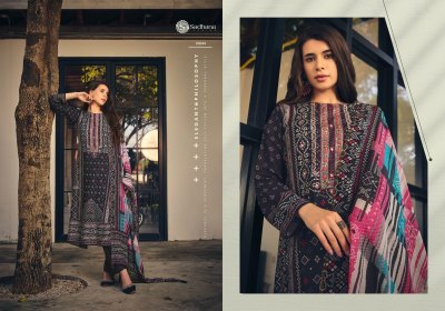 Sadhana fashion present Inaayat pure muslin printed with khatli work unstitched salwar suit catalogue salwar kameez catalogs