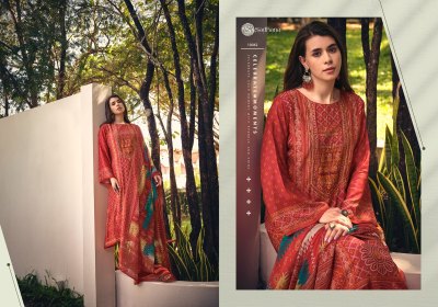 Sadhana fashion present Inaayat pure muslin printed with khatli work unstitched salwar suit catalogue salwar kameez catalogs