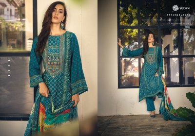 Sadhana fashion present Inaayat pure muslin printed with khatli work unstitched salwar suit catalogue salwar kameez catalogs