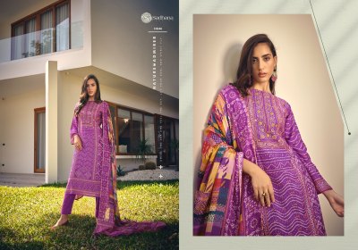 Sadhana fashion present Inaayat pure muslin printed with khatli work unstitched salwar suit catalogue salwar kameez catalogs