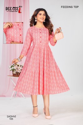 Sadhvi by Deecee Exclusive Two Layered flared Flair Kurti Catalogue at affordable rate kurtis catalogs