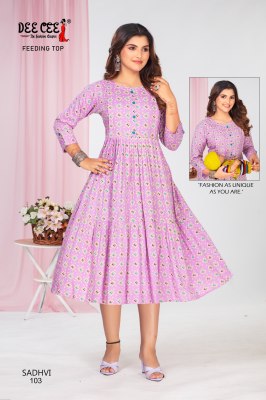 Sadhvi by Deecee Exclusive Two Layered flared Flair Kurti Catalogue at affordable rate kurtis catalogs