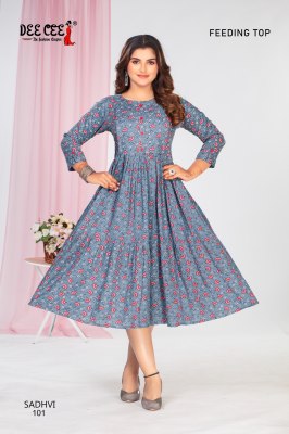 Sadhvi by Deecee Exclusive Two Layered flared Flair Kurti Catalogue at affordable rate kurtis catalogs