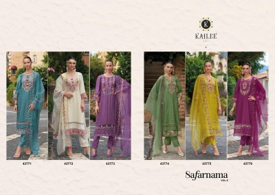 Safaranama vol 5 by Kailee fashion designer fancy thread work kurti pant and dupatta catalogue readymade suit catalogs