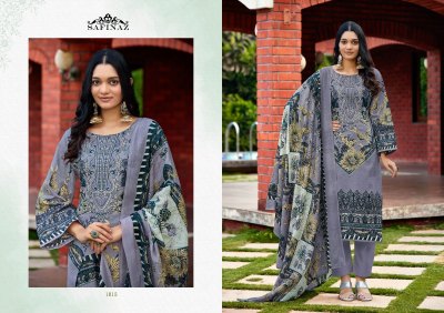 Safinaz Nazakat Unstitched  Premium Soft Cotton Pakistani Print And Fancy Self Embroidery Wholesale dress material catalogs