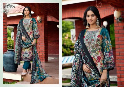 Safinaz Nazakat Unstitched  Premium Soft Cotton Pakistani Print And Fancy Self Embroidery Wholesale dress material catalogs