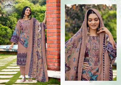 Safinaz Nazakat Unstitched  Premium Soft Cotton Pakistani Print And Fancy Self Embroidery Wholesale dress material catalogs