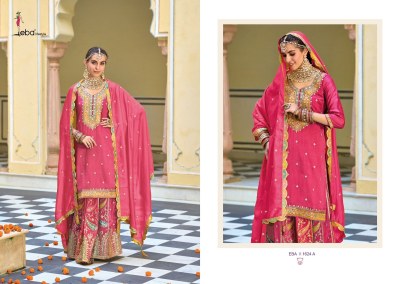 Safroon vol 3 by Eba life style heavy chinon embroidered fancy sharara suit catalogue at affordable rate readymade suit catalogs