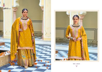 Safroon vol 3 by Eba life style heavy chinon embroidered fancy sharara suit catalogue at affordable rate readymade suit catalogs