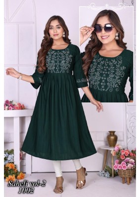 Saheli vol 2 presents ghera with choli and sluize siroski work fancy Kurti catalogue kurtis catalogs