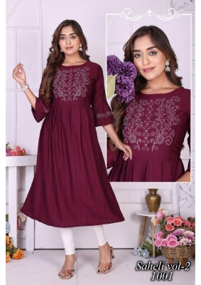 Saheli vol 2 presents ghera with choli and sluize siroski work fancy Kurti catalogue kurtis catalogs