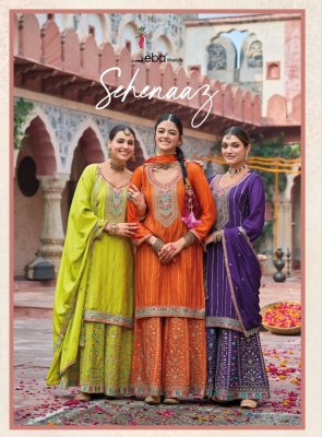 Sahenaaz by Eba Lifestyle heavy Chinon embroidered fancy sharara suit catalogue at low rate wholesale catalogs