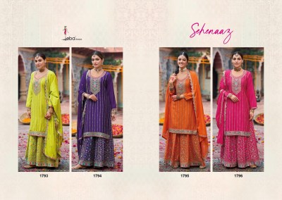 Sahenaaz by Eba Lifestyle heavy Chinon embroidered fancy sharara suit catalogue at low rate fancy sharara suit Catalogs