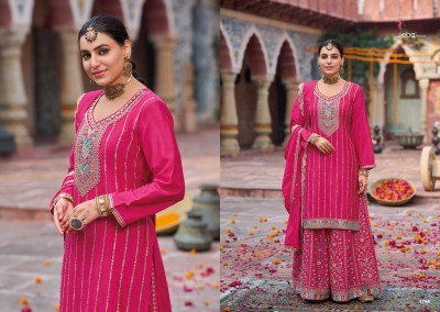 Sahenaaz by Eba Lifestyle heavy Chinon embroidered fancy sharara suit catalogue at low rate fancy sharara suit Catalogs