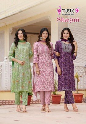 Sahgun vol 8 by Mystic 9 premium quality reyon foil printed readymade suit catalogue readymade suit catalogs